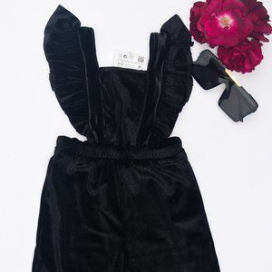New Black Velvet Junpsuit for Baby girls 6M-9M